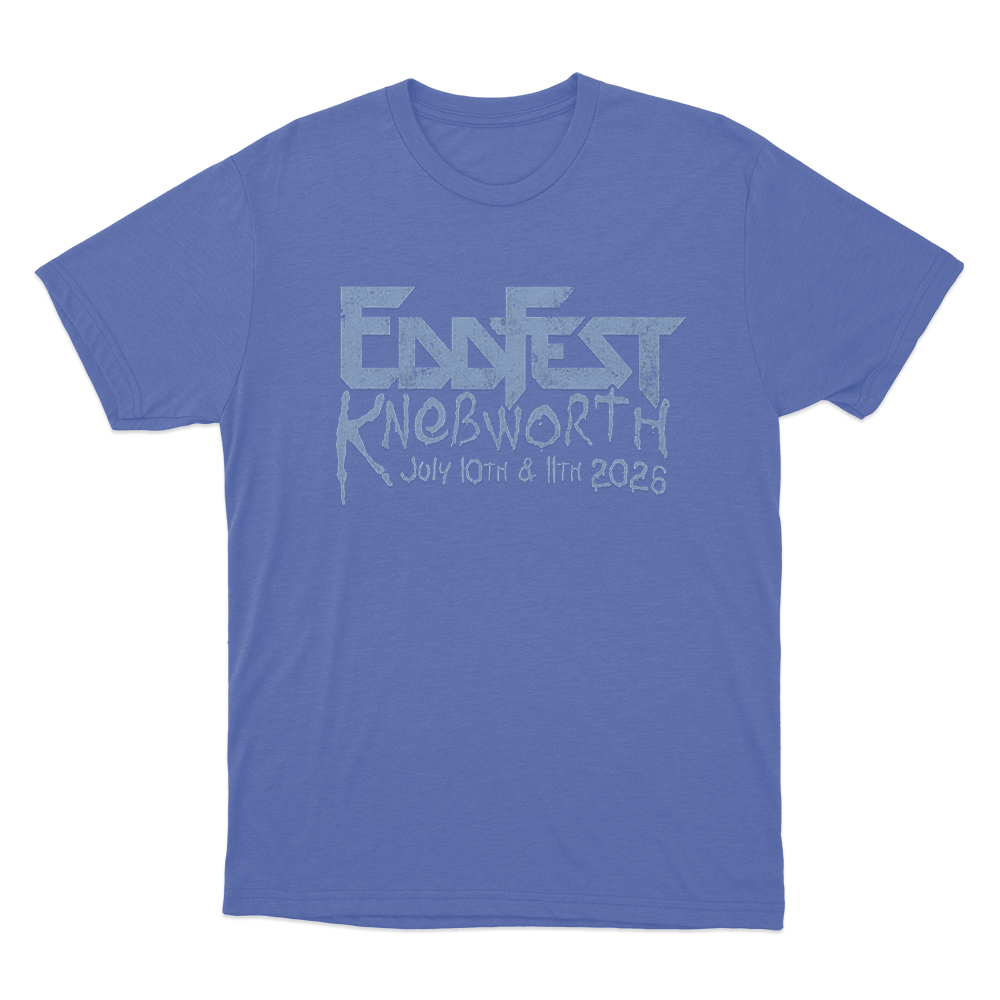 Eddfest Knebworth 2026 Unisex T Shirt Blue Eddfest Knebworth 2026 Unisex T Shirt Blue