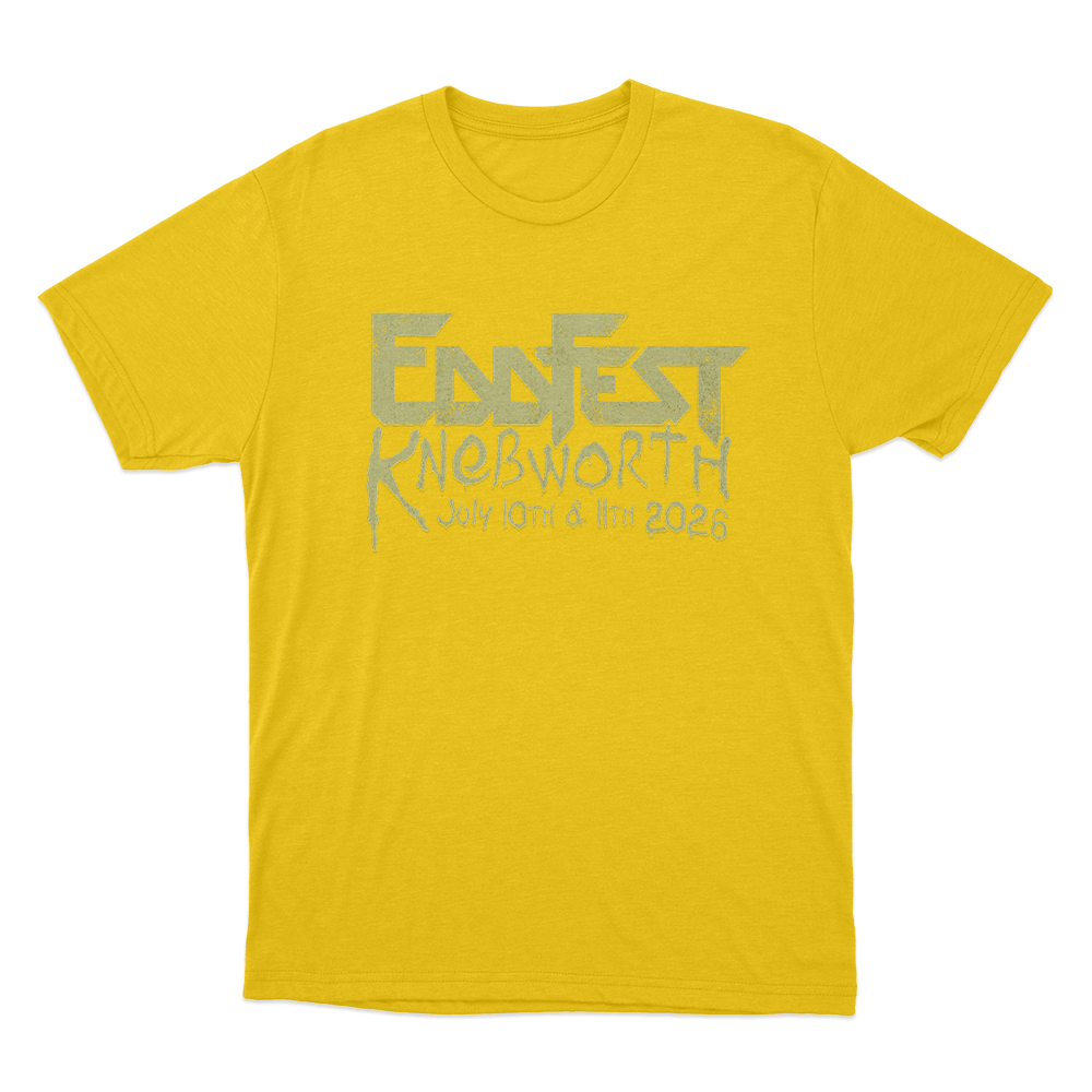 Eddfest Knebworth 2026 Unisex T Shirt Yellow Eddfest Knebworth 2026 Unisex T Shirt Yellow
