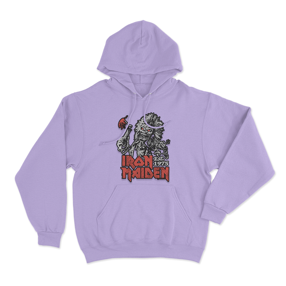 Iron Maiden Est. 1975 Unisex Hoodie Purple Iron Maiden Est. 1975 Unisex Hoodie Purple