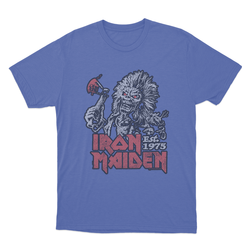 Iron Maiden Est. 1975 Unisex T Shirt Blue Iron Maiden Est. 1975 Unisex T Shirt Blue