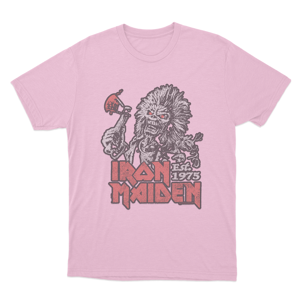 Iron Maiden Est. 1975 Unisex T Shirt Pink Iron Maiden Est. 1975 Unisex T Shirt Pink