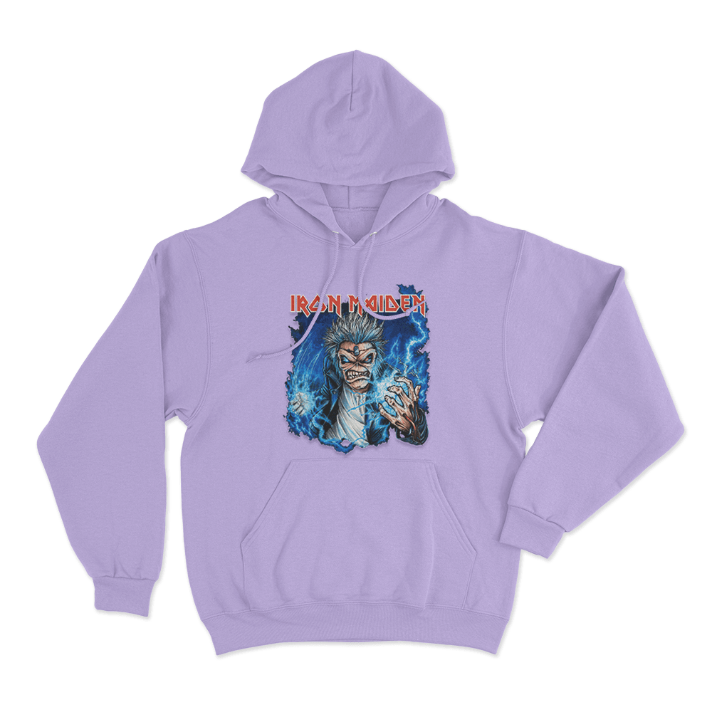 Iron Maiden Lightning Eddie Unisex Hoodie Purple Iron Maiden Lightning Eddie Unisex Hoodie Purple